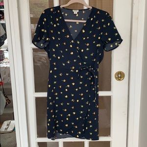 J crew lemon side tie dress
